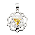 Nabel-Zentrum - Chakra - Anhänger - mit Zirkonia